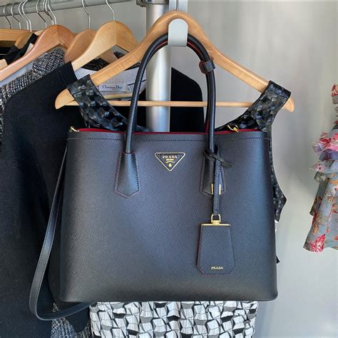 prada double handle tote|Prada Double Saffiano Leather Tote Bag .